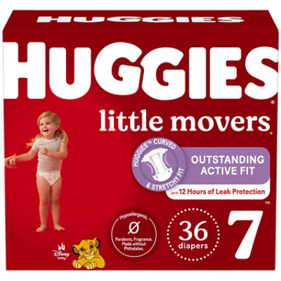 Huggies Little Movers Giga Diaper Size 7 - 36 Count - Image 1