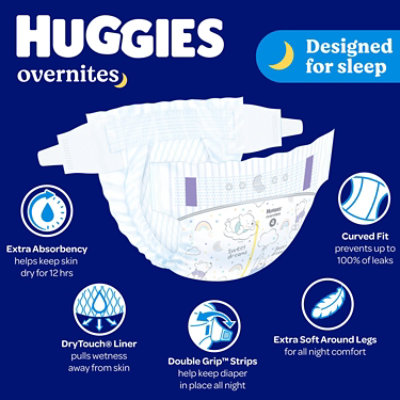 Huggies Overnites Size 7 Baby Diapers - 32 Count - Image 6