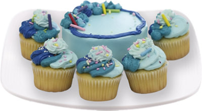 Overjoyed White Cake and Cupcake Celebration Combo Box - Each - Image 1