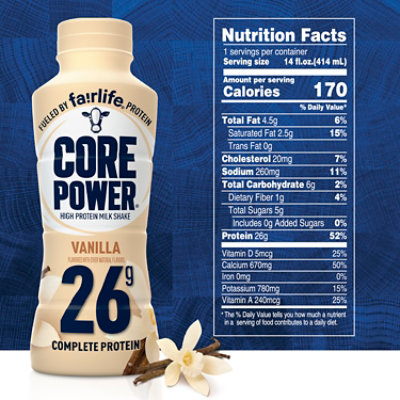 Fairlife Core Power High Protein Milk Shake Vanilla - 14 Fl. Oz. - Image 5