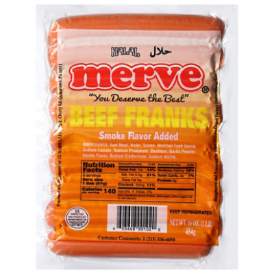 Merve Beef Franks - 1 Lb - Image 2