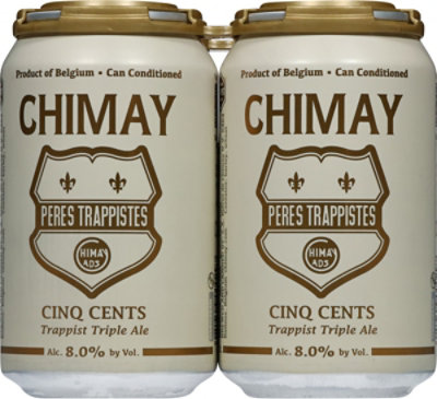 Chimay Cinq Cents Ale In Cans - 4-11.2 Fl. Oz. - Image 4