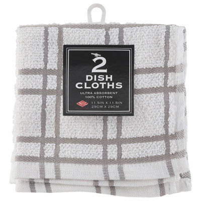 Ritz Multi Check Dish Cloth Titan - 2 Count - safeway