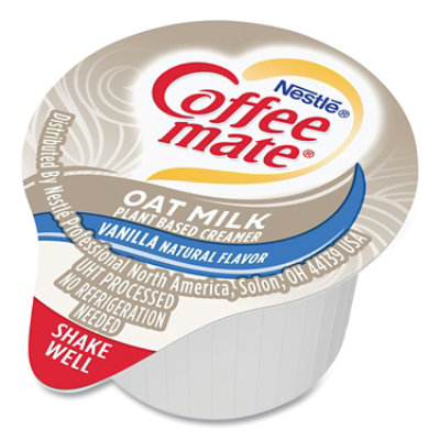 Coffee Mate Plant-Based Oat Milk Liquid Creamers, Natural Vanilla, 0.38 Oz Mini Cups - 50 Count - Image 2