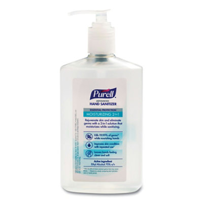 Purell 2 In 1 Moisturizing Advanced Hand Sanitizer Gel, Clean Scent, 12 Oz Pump Bottle, Clean Scent - Image 2