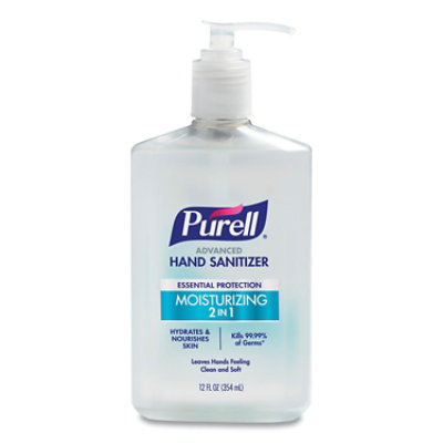 Purell 2 In 1 Moisturizing Advanced Hand Sanitizer Gel, Clean Scent, 12 Oz Pump Bottle, Clean Scent - Image 1