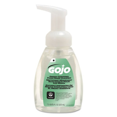 Gojo Green Certified Foam Soap, Fragrance-Free, 7.5 Oz Pump Bottle - Image 1