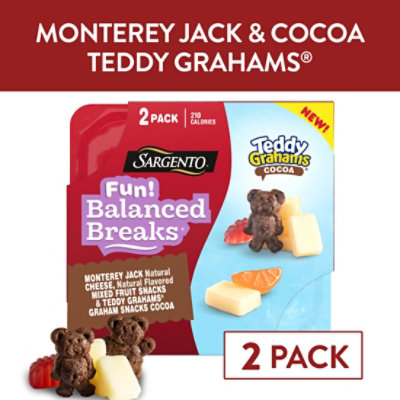 Sargento Fun! Balanced Breaks Monterey Jack Cheese Mixed Fruit Snacks & TEDDY GRAHAMS - 2 Count - Image 1