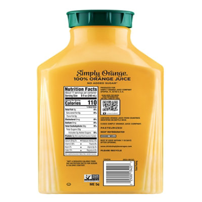 Simply Orange High Pulp Juice Bottle - 89 Fl. Oz. - Image 4