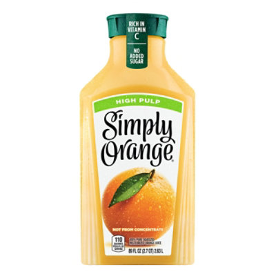 Simply Orange High Pulp Juice Bottle - 89 Fl. Oz. - Image 2