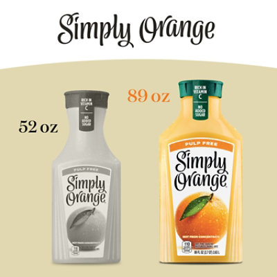 Simply Orange Pulp Free Juice Bottle - 89 Fl. Oz. - Image 2