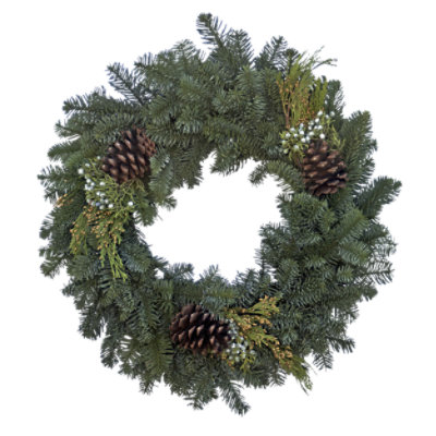 Overjoyed Boutique Eco Evergreen Wreath Pop - 22 Inch - Image 1