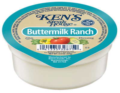 Kens Buttermilk Ranch Dressing Dipping Individual Cup - 2 Oz