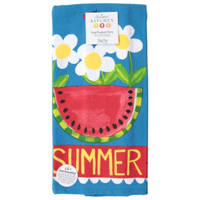 Essential Kitchen Watermelon Terry Towel - Each - Image 1