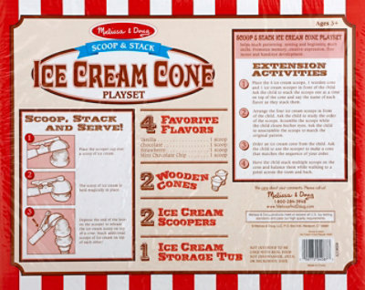 Melissa And Doug Scoop Ice Cream Play Set 8 Piece - Each - Image 3