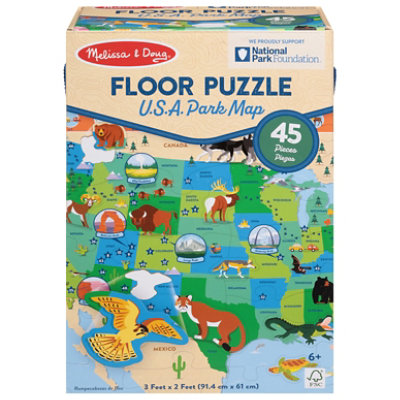 Mel Usa Map Floor Puzzle 45 Piece - Each - Image 2