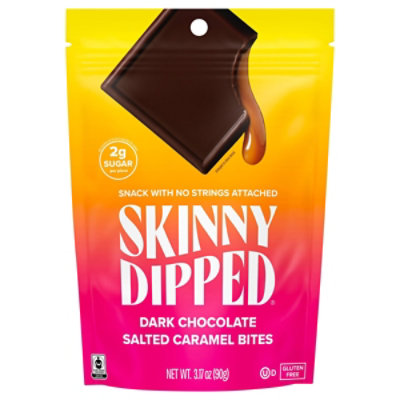 SkinnyDipped Dark Chocolate Salted Caramel Bites Pouch - 3.17 Oz - Image 3