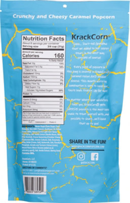 KrackCorn Cheese Popcorn - 8.5 Oz - Image 6