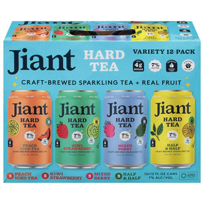 Jiant Assorted Sparkling Tea And Real Fruit Craft Brewed Hard Tea In Cans - 12-12 Fl. Oz. - Image 3