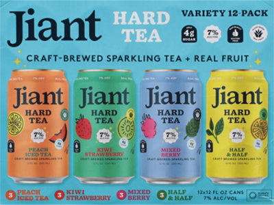 Jiant Assorted Sparkling Tea And Real Fruit Craft Brewed Hard Tea In Cans - 12-12 Fl. Oz. - Image 6