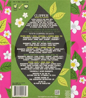 Clipper 5 Flavor Assorted Tea Gift Box - 45 Count - Image 4