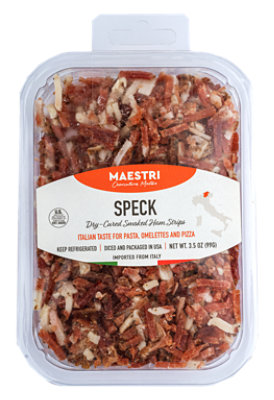 Maestri Speck Dry Cured Smoked Ham Strips - 3.5 Oz - Image 1