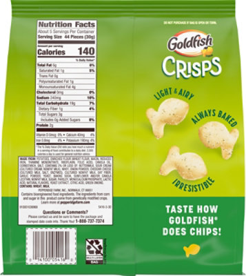 Goldfish Sour Cream and Onion Flavored Crisps - 6.25 Oz - Image 6
