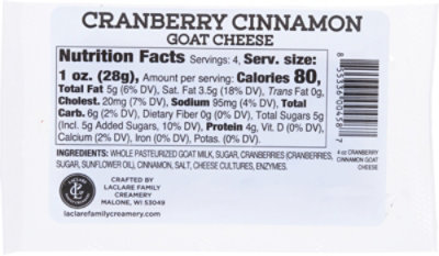 Laclare Goat Cheese Log Cranberry Cinnamon - 4 Oz - Image 6
