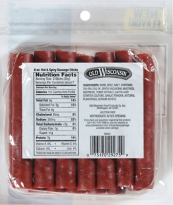 Old Wisconsin Hot and Spicy Snack Sticks - 8 Oz - Image 6