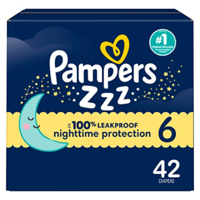 Pampers Swaddlers Overnight Diapers Size 6 - 42 Count - Image 1