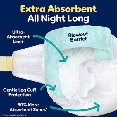 Pampers Swaddlers Overnight Diapers Size 6 - 42 Count - Image 3