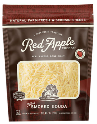 Red Apple Gouda Smoked Shreds - 7 Oz - Image 1
