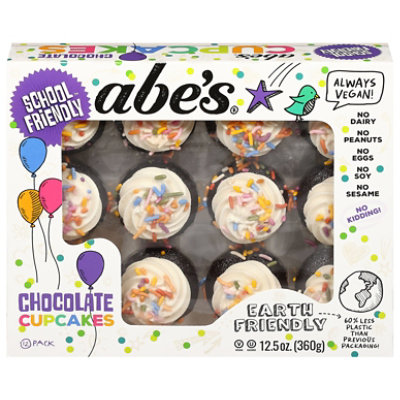 Abes Vegan Chocolate Cupcakes - 12 Oz - Image 1