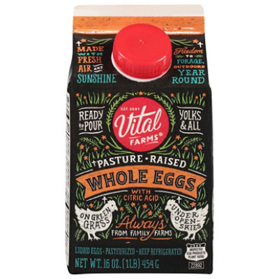 Vital Farms Eggs Pasture Raised Whole Liquid - 16 Oz - Image 1