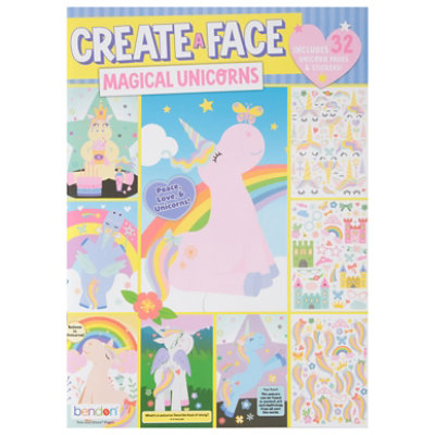 Bendon Unicorns Create A Face Book - Each - Image 2