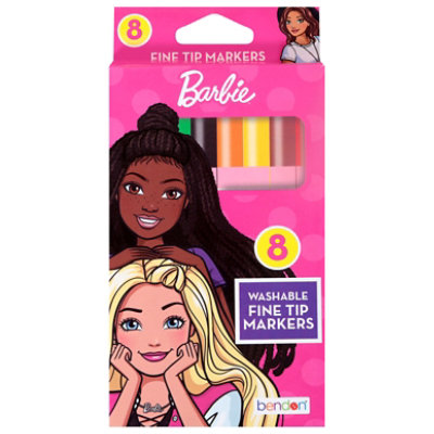 Bendon Barbie Fine Tip Markers 8 Count - Each - Image 3