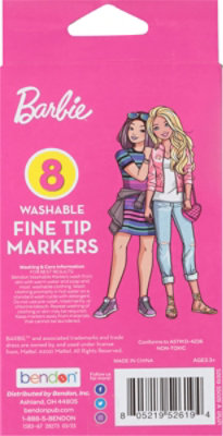 Bendon Barbie Fine Tip Markers 8 Count - Each - Image 4