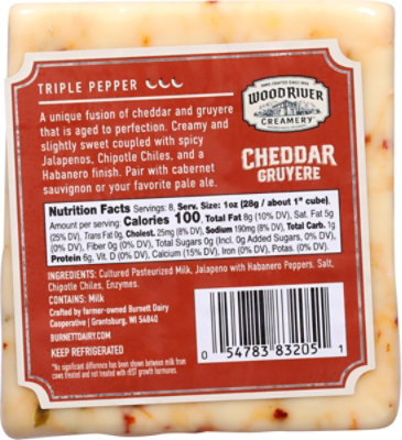 Burnett Dairy And Cady Cheese Cheddar Gruyere Triple Pepper - 8 Oz - Image 6