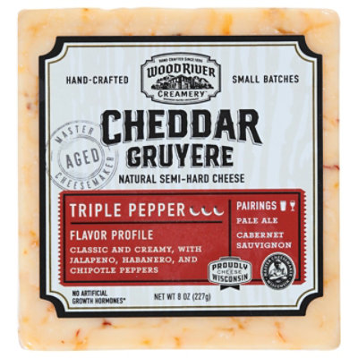 Burnett Dairy And Cady Cheese Cheddar Gruyere Triple Pepper - 8 Oz - Image 1