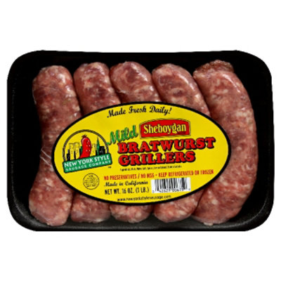 New York Style Sausage Sheboygan Bratwurst - 16 Oz - Image 1