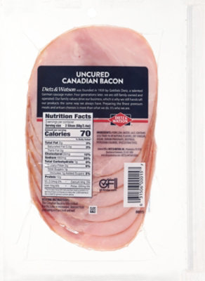 Dietz And Watson Canadian Bacon Slices With Natural Juices - 7 Oz - Image 6