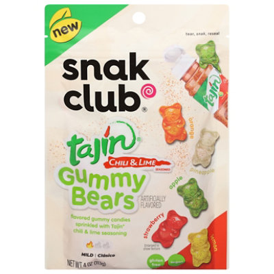 Snak Club Tajin Gummy Bears - 4 Oz