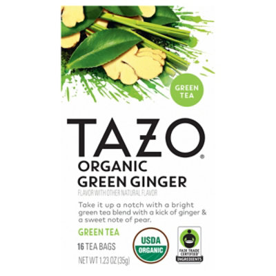 Tazo Tea Bag Organic Green Ginger - 16 Count - Image 3