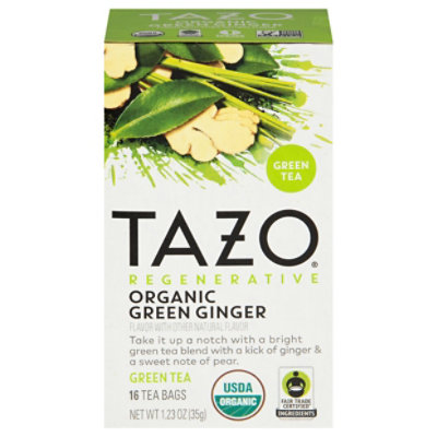 Tazo Tea Bag Organic Green Ginger - 16 Count - Image 1