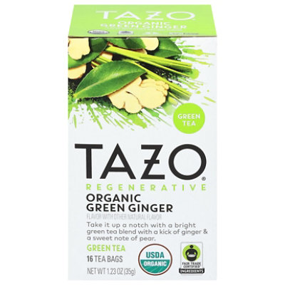 Tazo Tea Bag Organic Green Ginger - 16 Count - Image 1