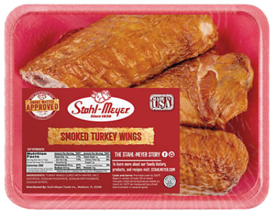 Stahl Meyer Smoked Turkey Wings Tray Pack - 28 Lb - Image 1
