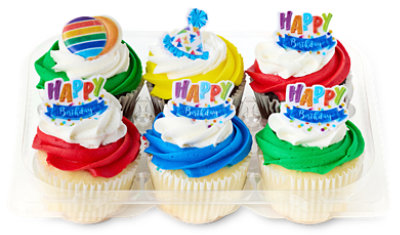 Buttercream With Pick Cupcakes Assorted 6 Count - Each - Image 1