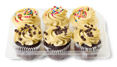 Cookie Dough Buttercream Cupcakes Assorted 6 Count - Each - Image 1