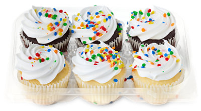 Whipped Cream Cupcakes Assorted 6 Count - Each - Image 1