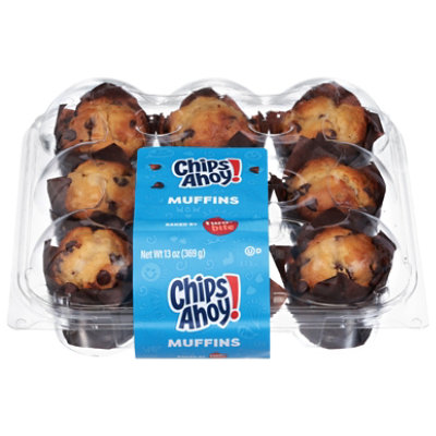 Chips Ahoy Two Bite Muffins 9 Count - 8 Oz - Image 1